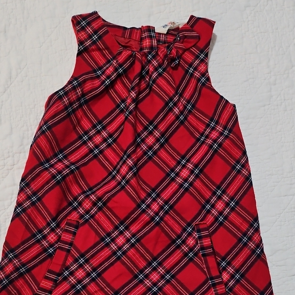 H&M Red and Black Plaid Dress